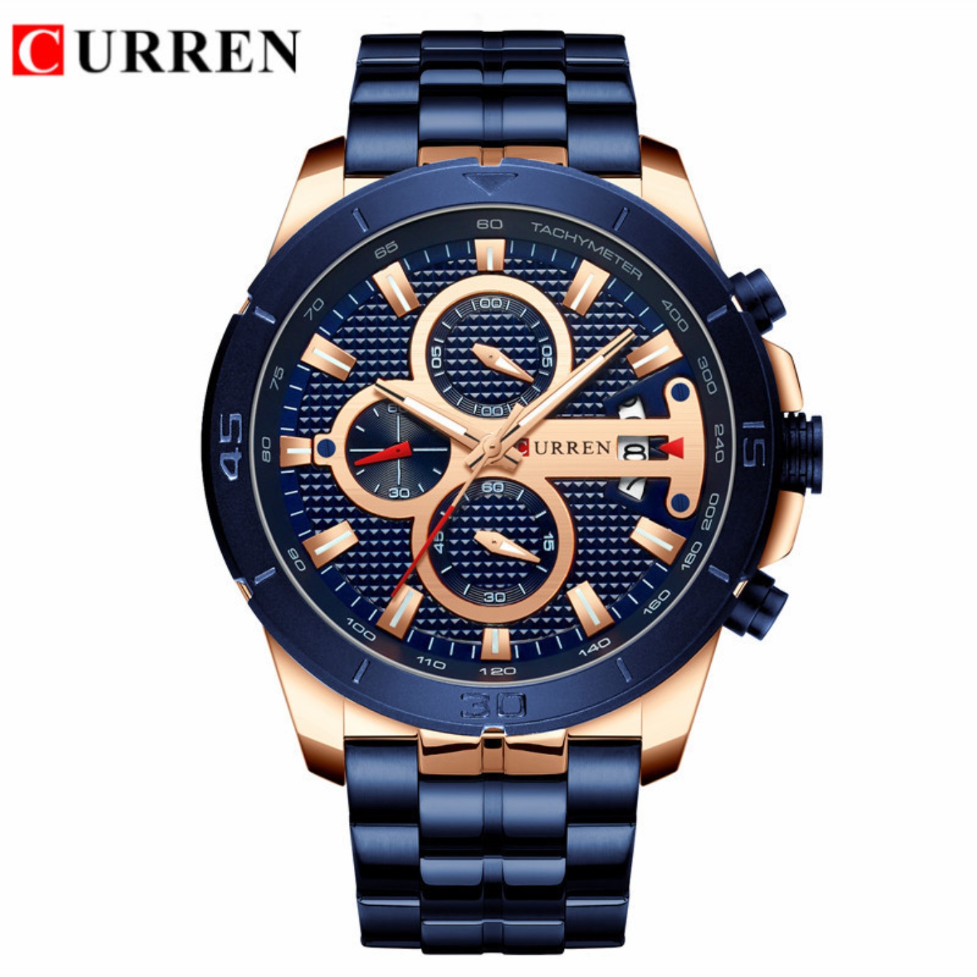 Luxury Watch Brands - CURREN İzle Erkekler Su Geçirmez Kronograf